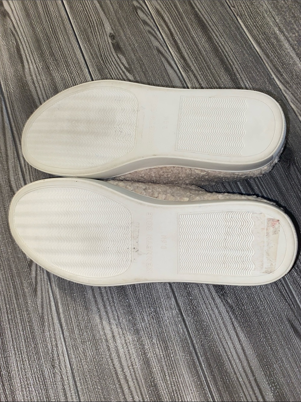 Kenneth Cole New York Taupe Suede & White Leather Shearling Sneakers - Picture 4 of 10